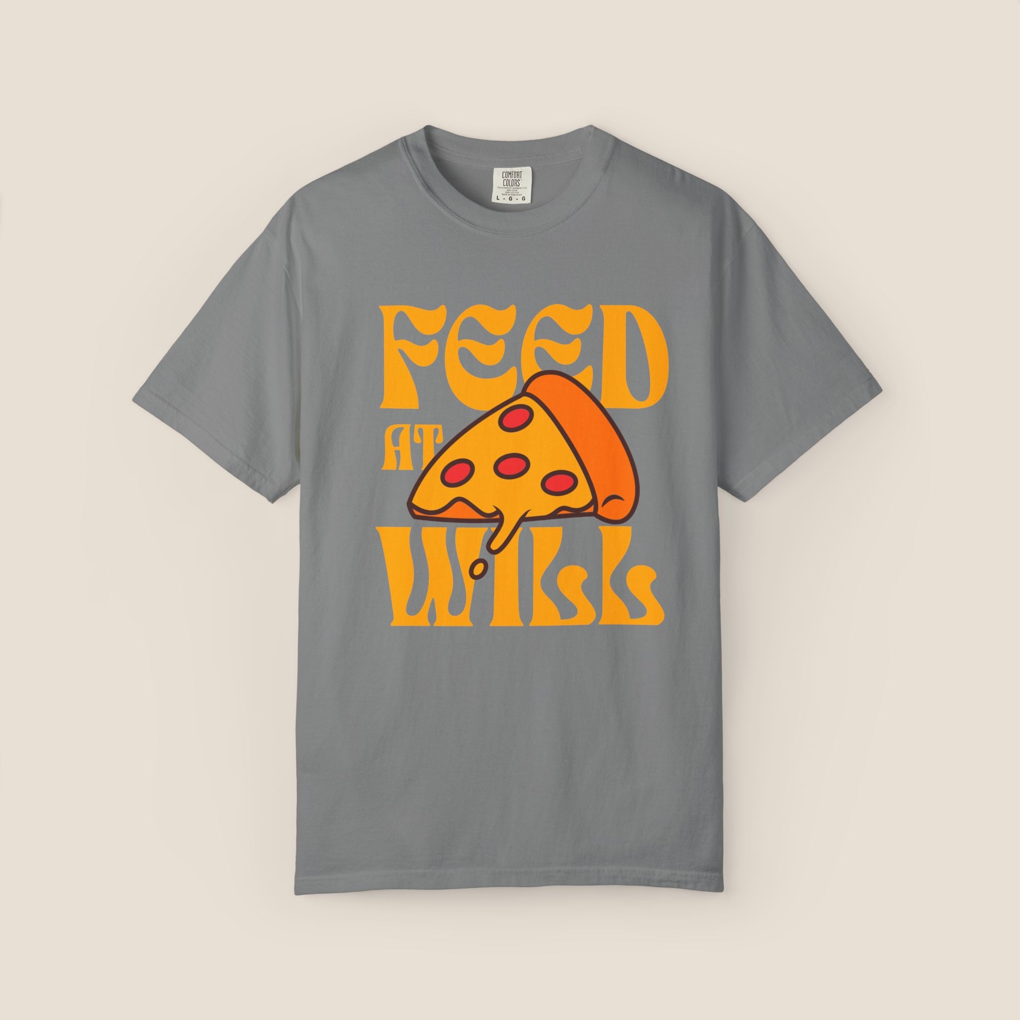 Retro Pizza Shirt Feed At Will | Funny Foodie Gift for a Foodie