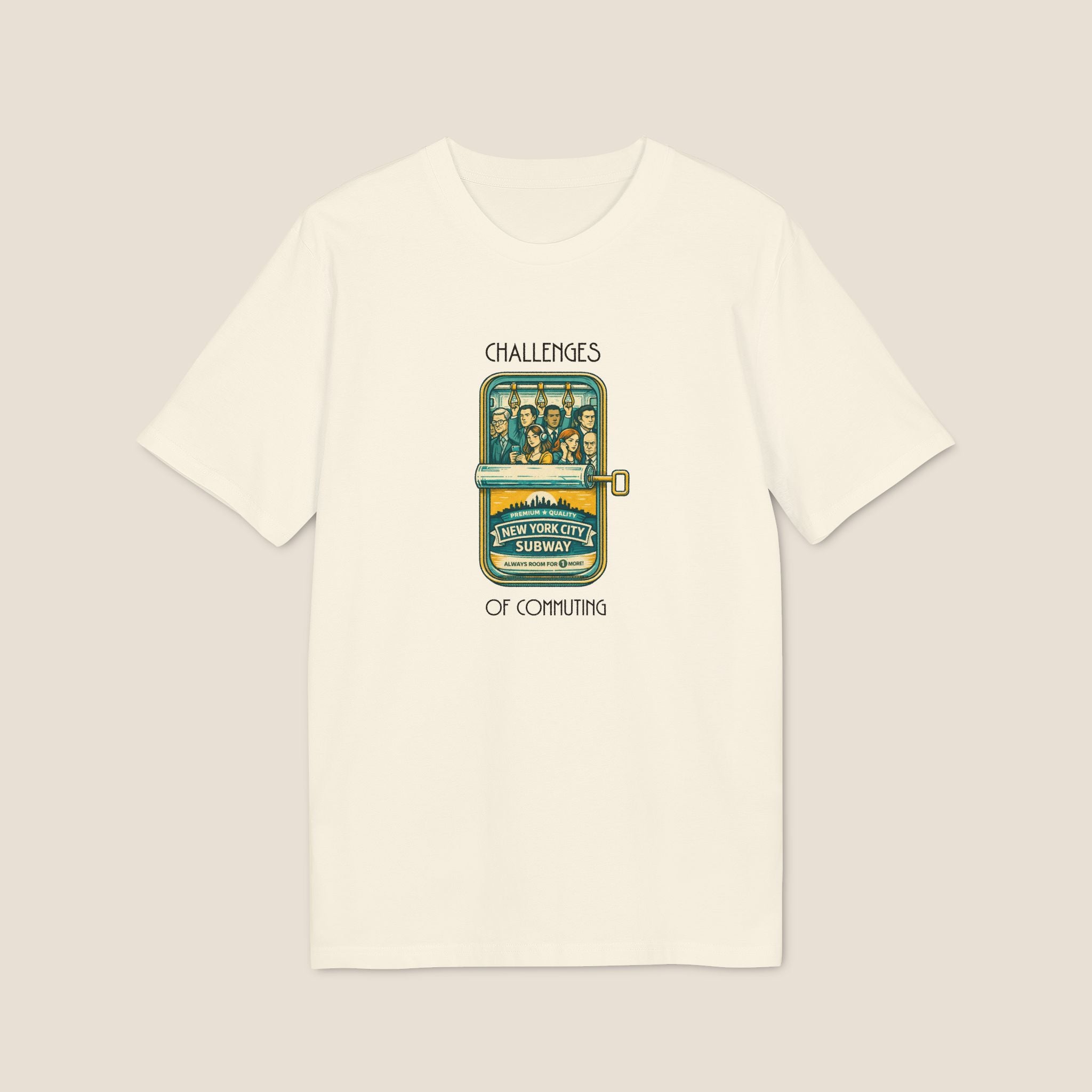 Sardine Commuter T-Shirt | Funny Subway Shirt | Rush Hour Humor