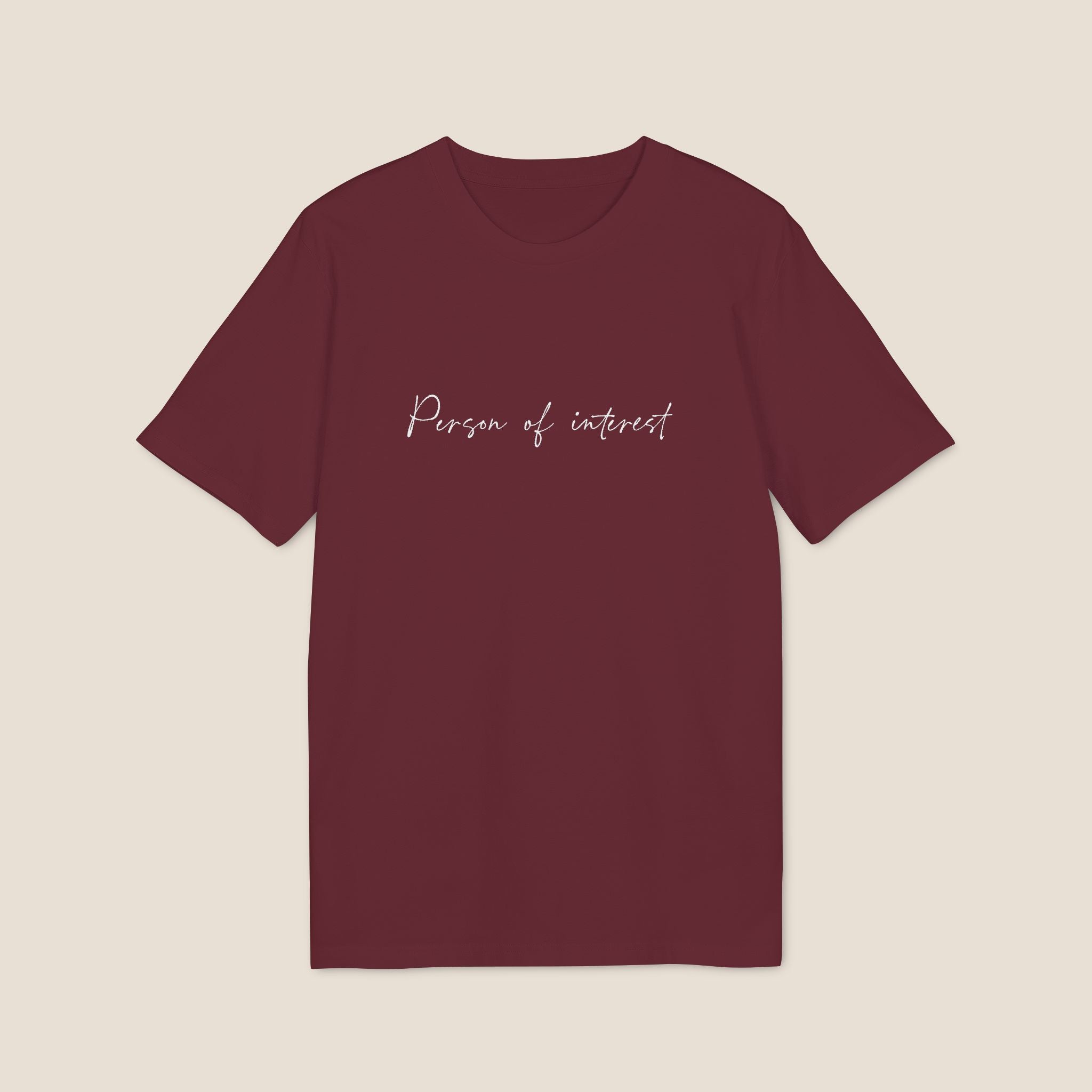 The "Person of Interest" Organic Tee | Minimalist Script