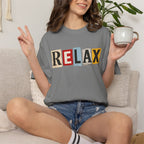 RELAX Ransom Note T-Shirt | Retro Magazine Cutout Font