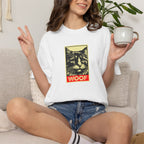 WOOF! Cat T-Shirt | Funny Cat Lover Gift | Ironic Cat Tee