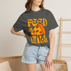 Retro Pizza Shirt Feed At Will | Funny Foodie Gift for a Foodie