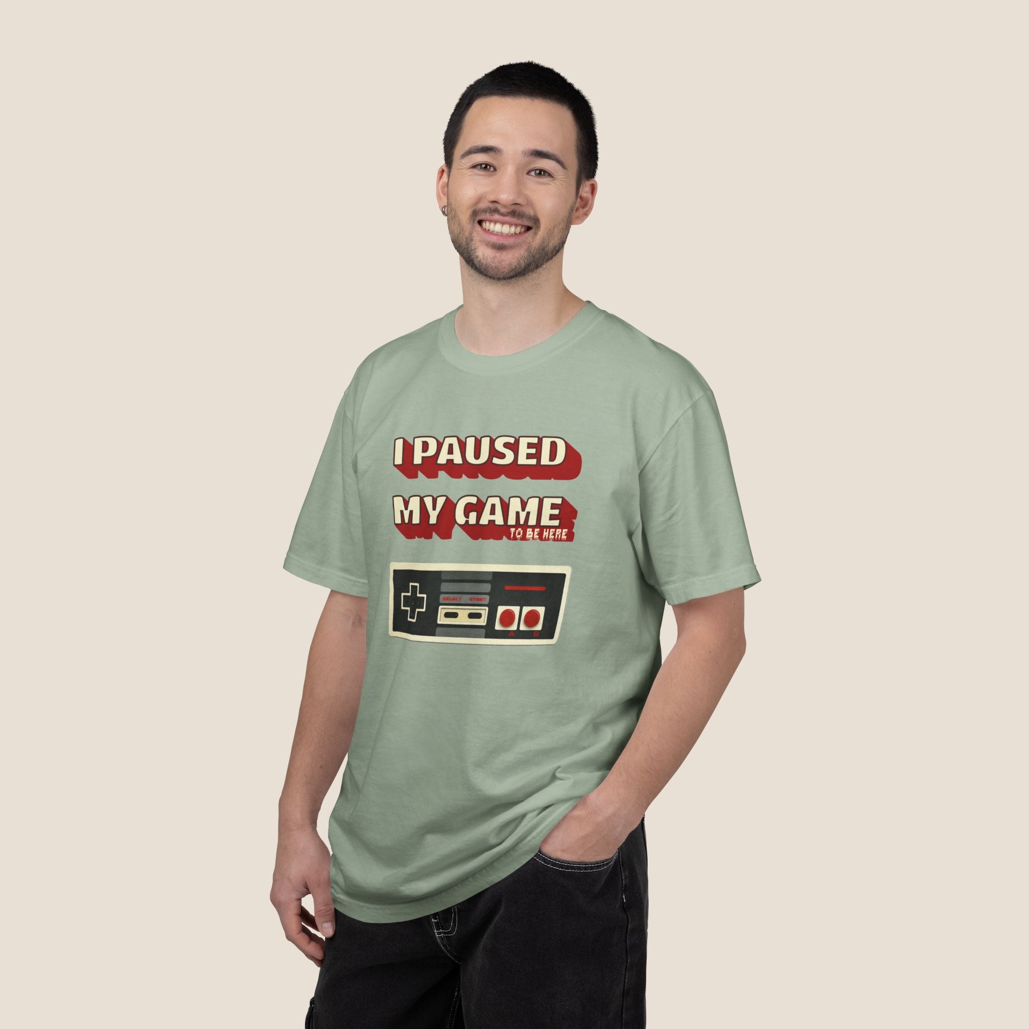 I Paused My Game To Be Here T-Shirt | Retro Funny Gamer Gift